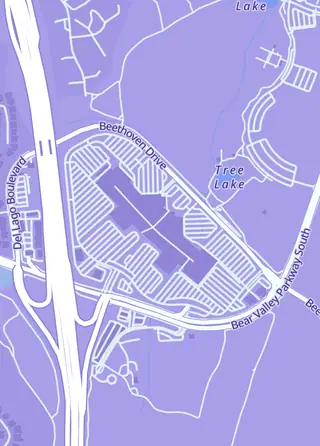 Street map around Poppers Toy Store, Escondido