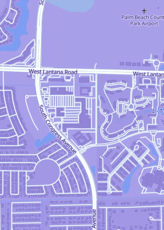 Street map around Prodigy Games, 6222 S Congress Ave e2, Lake Worth Beach, FL