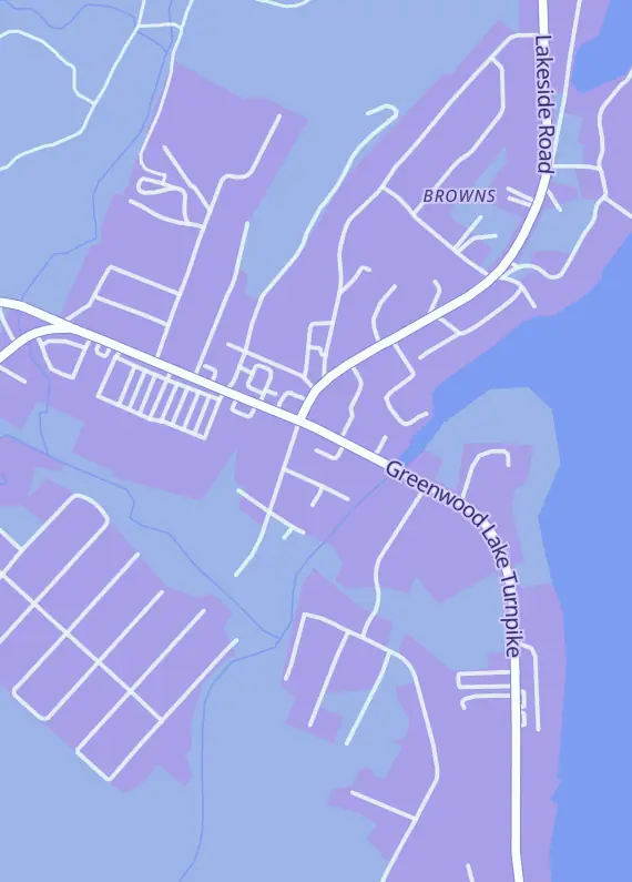 Street map around Progress CCG, 2019 Greenwood Lake Turnpike, West Milford Township, NJ