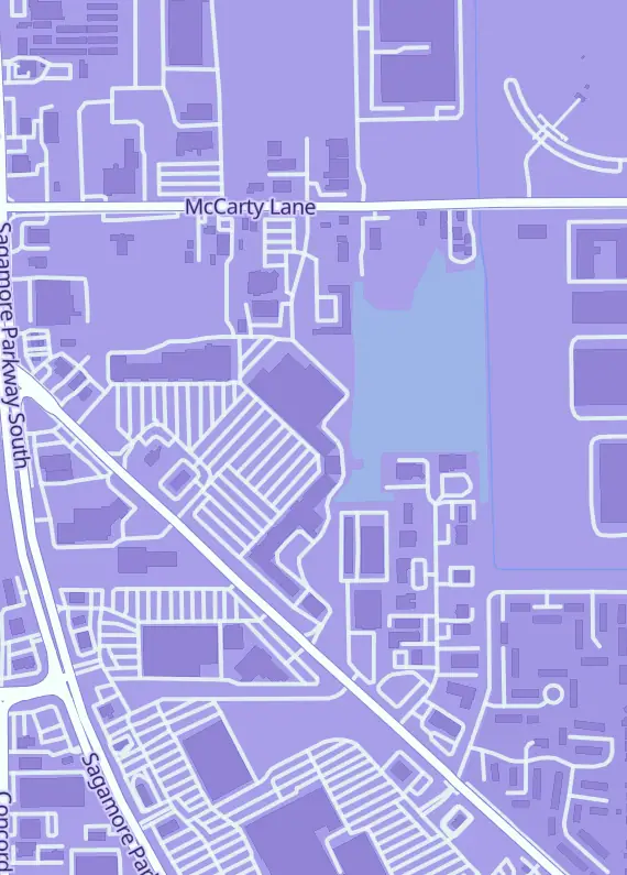 Street map around Rainer's TCG Shop, 3540 State Rte 38 #101, Lafayette, IN