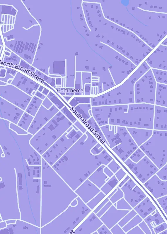 Street map around Rapid Spin TCG & More, 1630 S Broad St, Commerce, GA