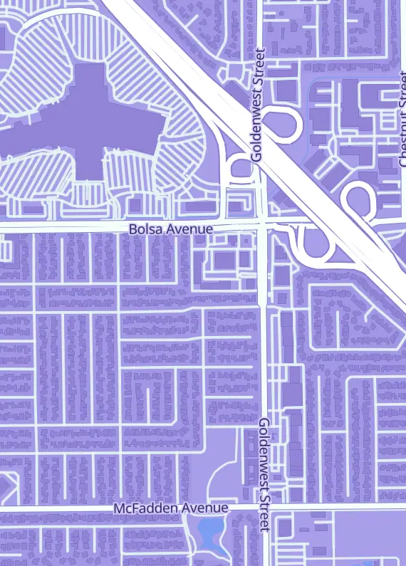 Street map around RC Visions, 15071 Goldenwest St, Huntington Beach, CA