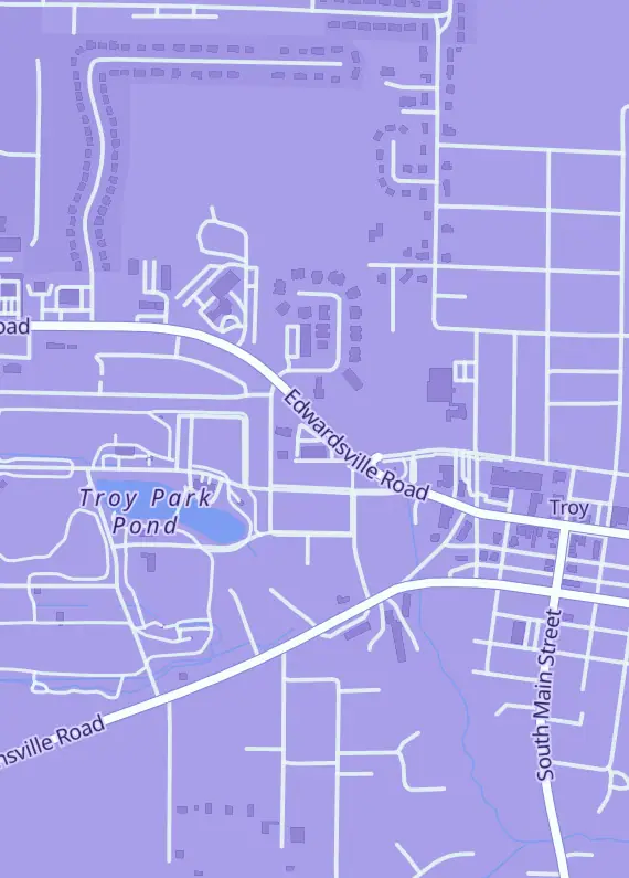 Street map around Realms of Gaming, 300 Edwardsville Rd #6, Troy, IL