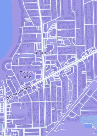 Street map around Reds Collectibles, Keego Harbor