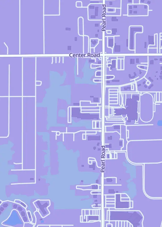 Street map around Refuge Gaming, 1480 Pearl Rd Ste 6, Brunswick, OH