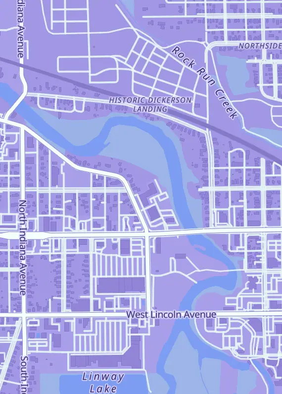 Street map around Regent Cards and More, 320 N Chicago Ave Ste 8, Goshen, IN