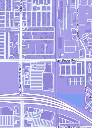 Street map around Rekreation Games, Chandler