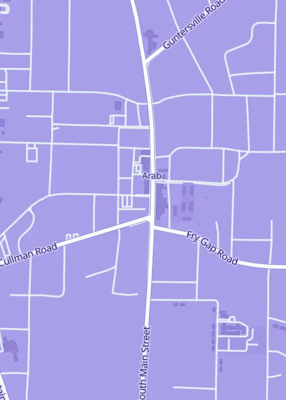 Street map around ResQ Bricks & Games, 16 4th Ave NW, Arab, AL