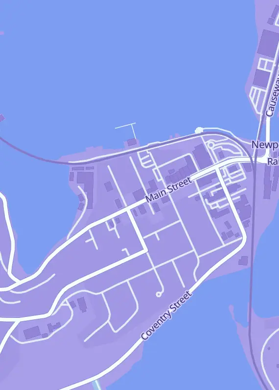 Street map around Retro Gaming VT, 266 Main St rear unit, Newport, VT