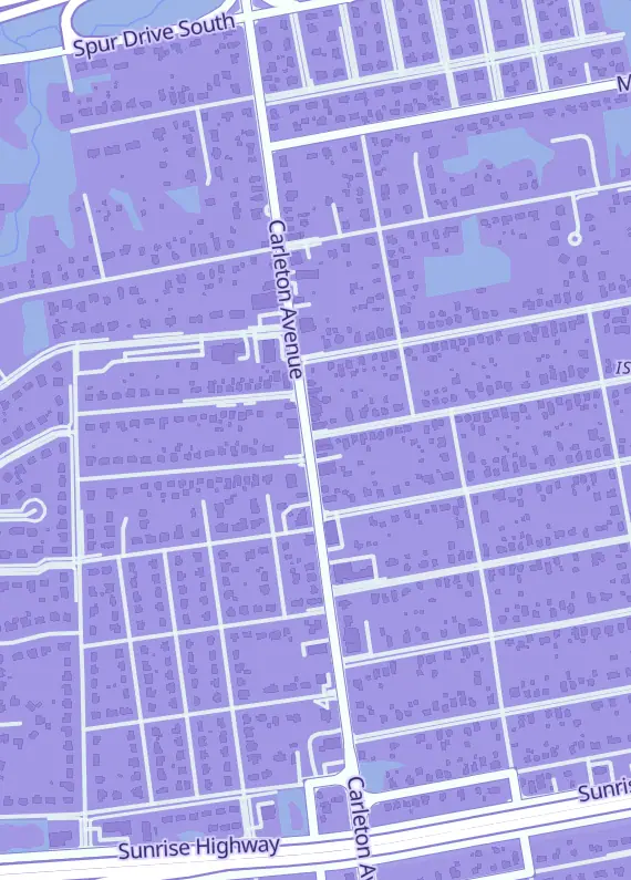 Street map around Retro Island Gaming, 87B Carleton Ave, Islip, NY