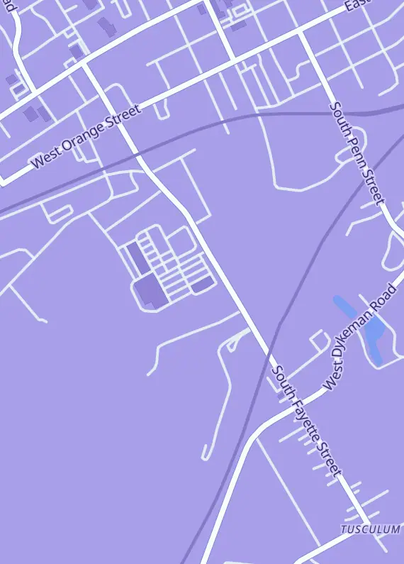 Street map around Retro Loot, 300 S Fayette St, Shippensburg, PA