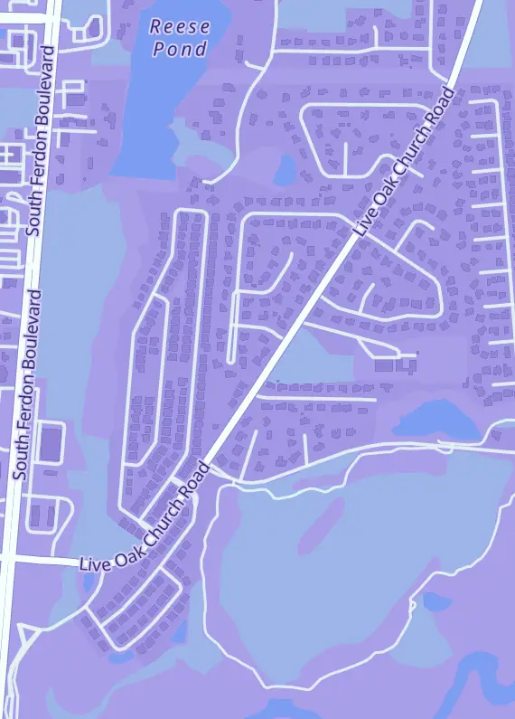 Street map around Retro Swap Shop, 4550 Live Oak Church Rd, Crestview, FL