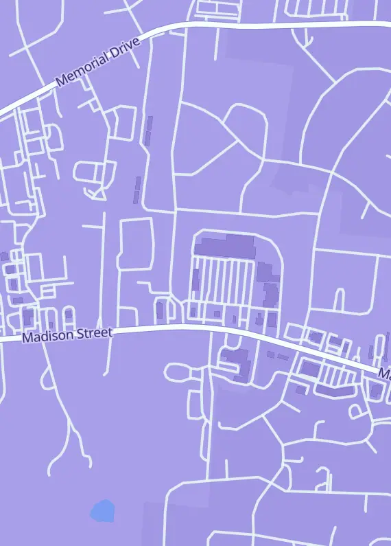 Street map around Rick's Comic City Clarksville, 1923 Madison St, Clarksville, TN