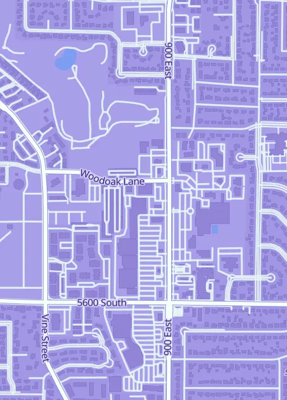 Street map around Riftgate, 5412 S 900 E, Murray, UT