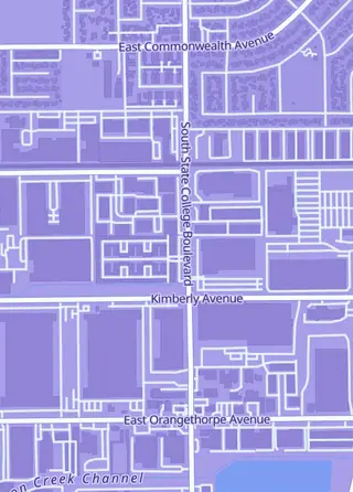 Street map around RL Sports Cards, Fullerton