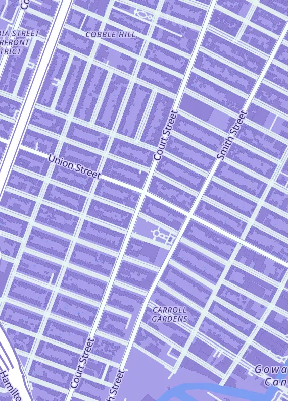 Street map around Runnin' Wild Kids, 349 Court St, Brooklyn, NY