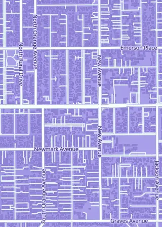 Street map around Sakuraya, Monterey Park