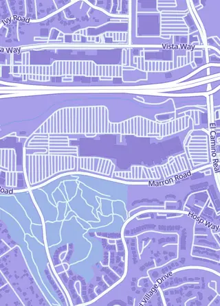 Street map around San Diego Cards, Carlsbad