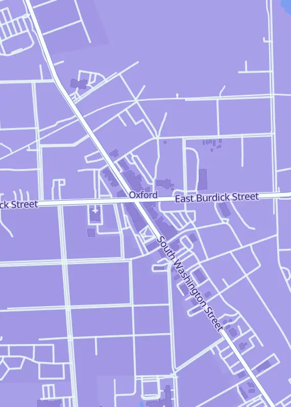 Street map around Scots Toys, 2 S Washington St Ste 2A, Oxford, MI