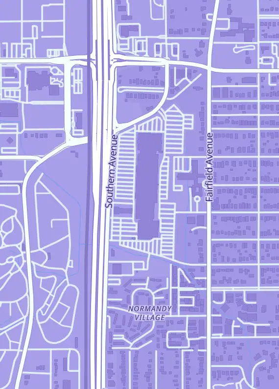 Street map around Secondhand Soldiers, 1133 St Vincent Ave #110, Shreveport, LA