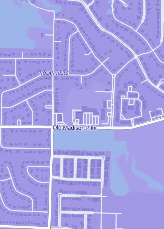 Street map around Shiny Edition, 8006 Old Madison Pike #11a, Madison, AL