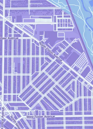 Street map around Shuffle Emporium, Chicago