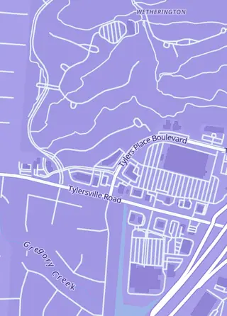 Street map around Slabbed Sports Cards, West Chester