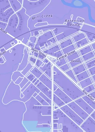 Street map around Sneaker Retriever LLC, Dexter
