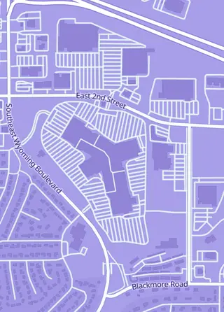 Street map around Spellbound Apothecary and Entertainment, Casper