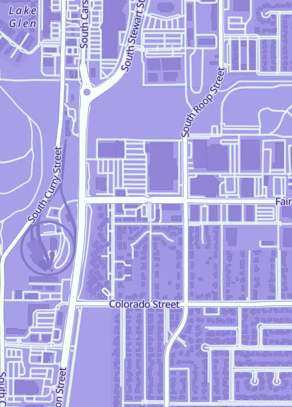 Street map around Spellcasters Stash, 363 Fairview Dr, Carson City, NV