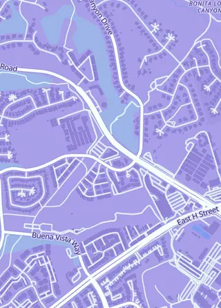 Street map around Sports Card Outlet, Chula Vista