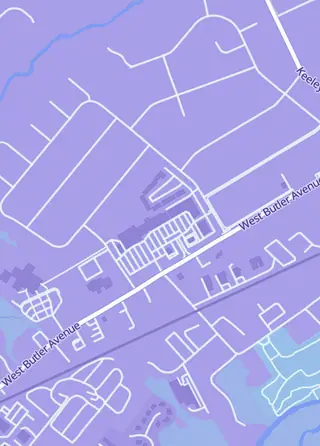 Street map around Sports Connection, New Britain