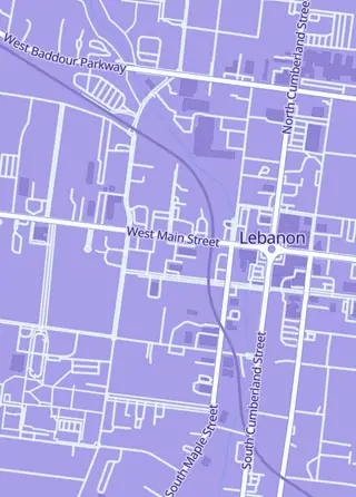 Street map around Sports World Card Shop, Lebanon