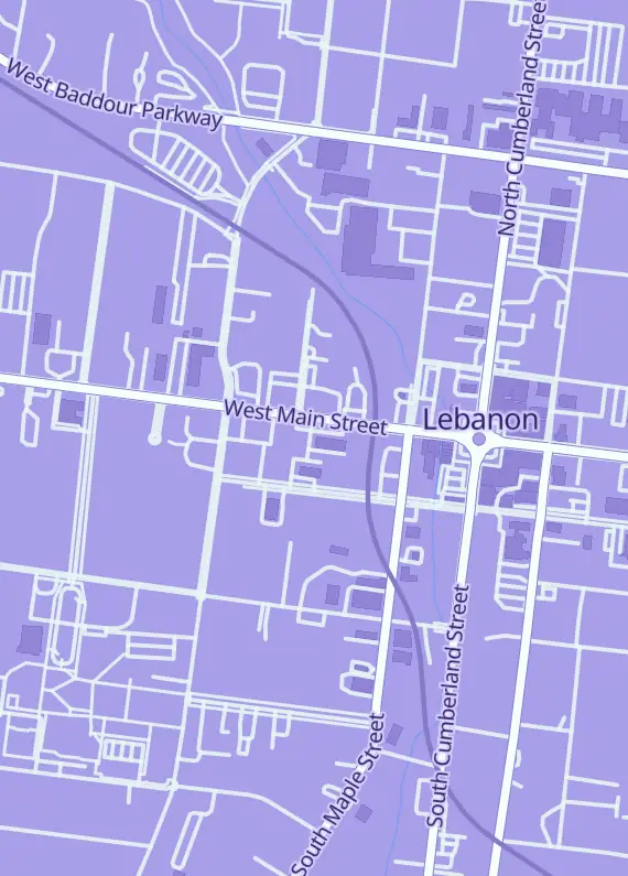 Street map around Sports World Card Shop, 224 W Main St I, Lebanon, TN