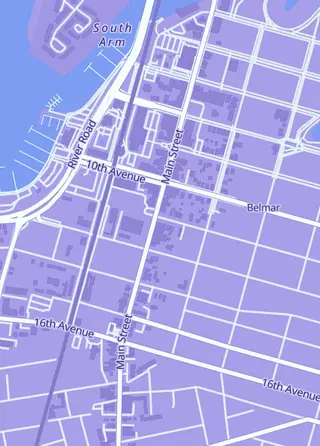 Street map around Sportsnut Cards & Collectibles, Belmar