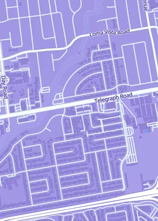 Street map around Spro's Comics, Ventura