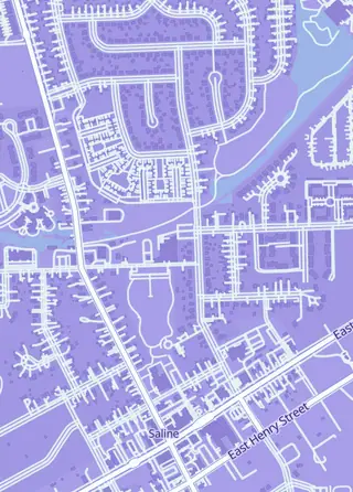 Street map around Sprue Haus Games, Saline