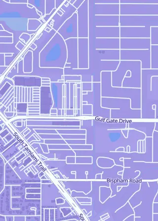 Street map around srqsportscards, Sarasota