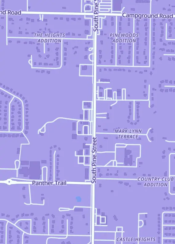 Street map around Stage 2 Games, 1800 S Pine St, Cabot, AR