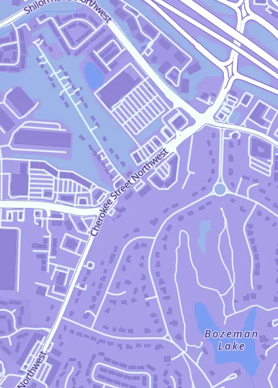 Street map around Steel Collectibles, 3920 Cherokee St NW #107, Kennesaw, GA