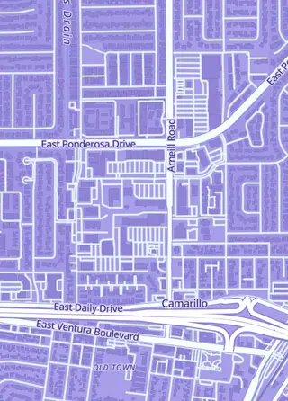 Street map around Sterling Silver Comics, Camarillo