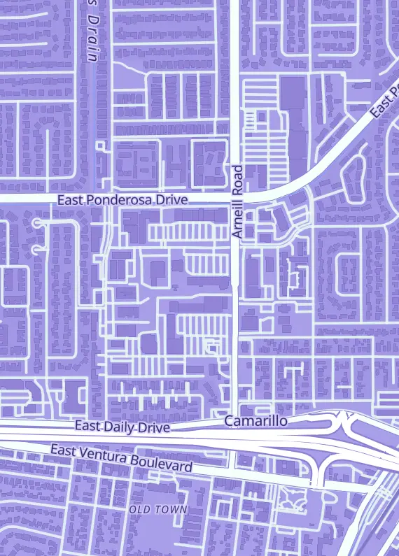 Street map around Sterling Silver Comics, 2210 Pickwick Dr, Camarillo, CA