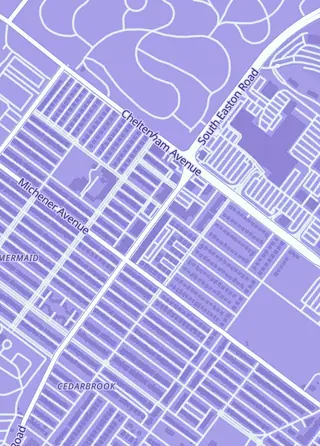 Street map around Storefront Games, Philadelphia