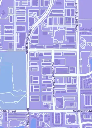 Street map around Super Anime Store, Lauderhill
