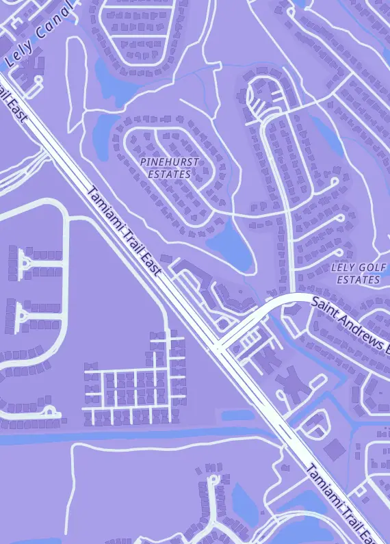 Street map around Super Anime Store - Naples, 8793 Tamiami Trail E, 104, Naples, FL