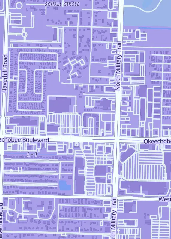 Street map around Super Anime Store - West Palm Beach, 4611 Okeechobee Blvd, 112, West Palm Beach, FL