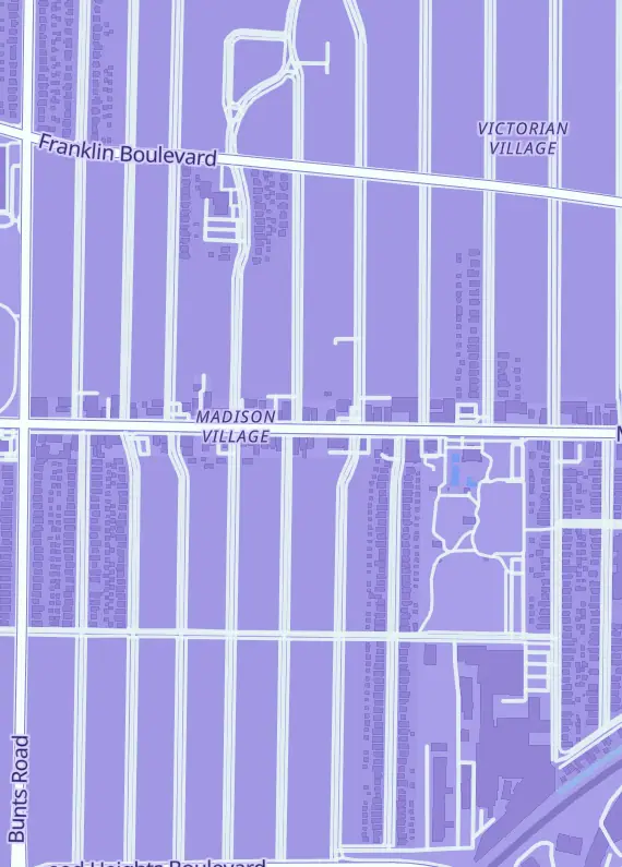 Street map around Superscript Comics and Games, 13361 Madison Ave, Lakewood, OH