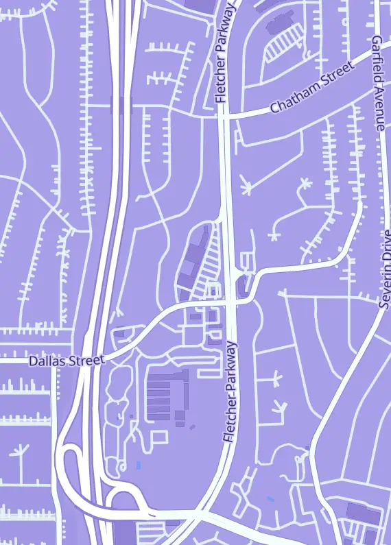 Street map around Supreme Card Shop, 9122 Fletcher Pkwy, La Mesa, CA