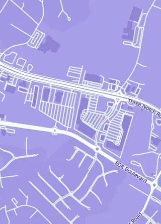 Street map around Swords and Spoons, California