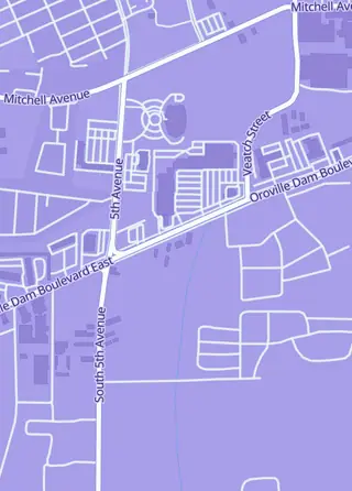 Street map around Table Mountain Sports Cards, Oroville